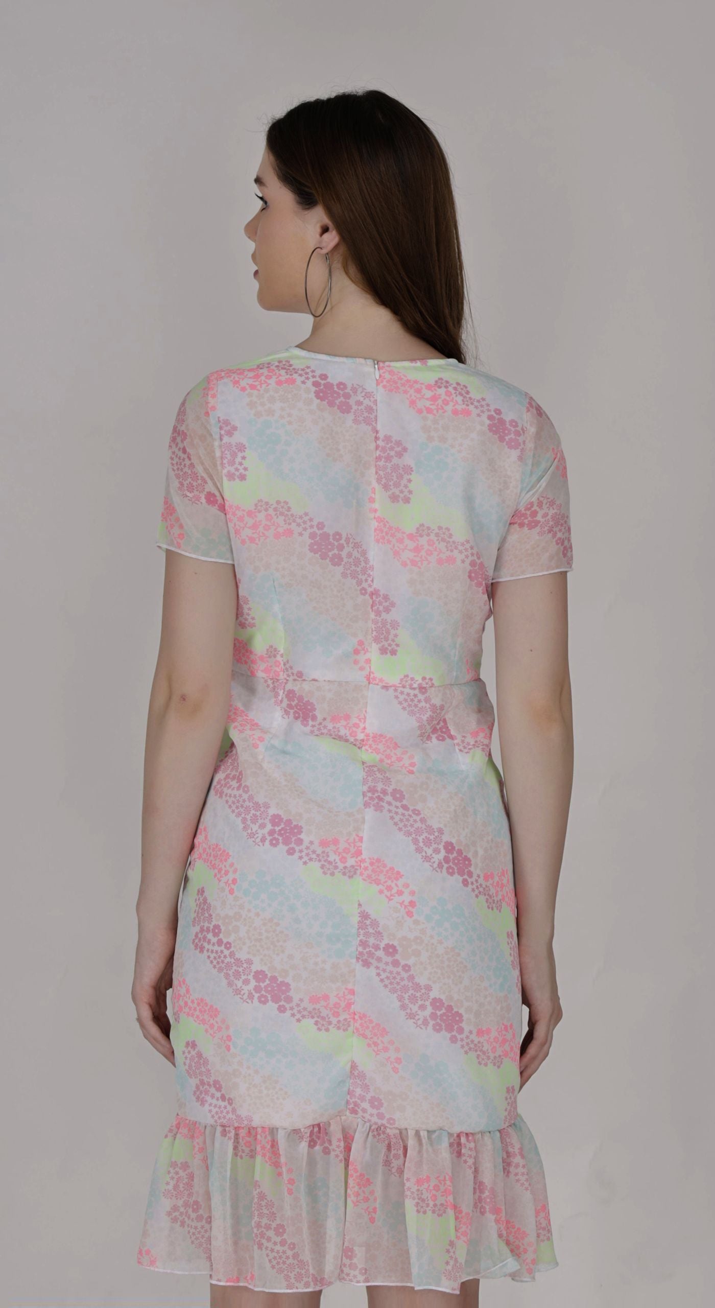 Floral Midi Dress with Lining