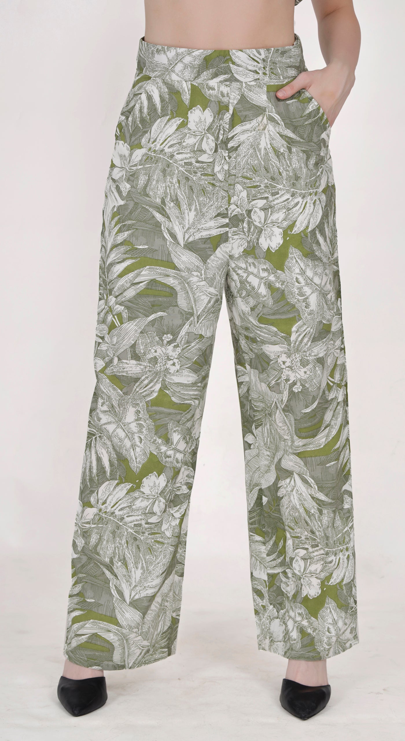 Tropical Vibes Sleeveless Top (with lining) with Peta Pant (with short lining) SET